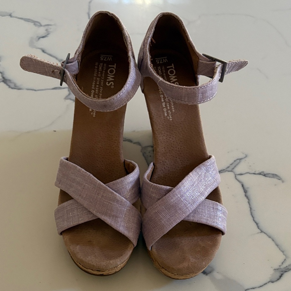 TOMS Women's Lavender Wedges